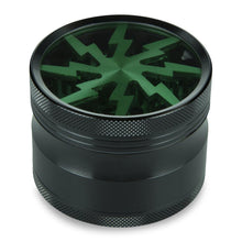 Load image into Gallery viewer, 4 Part 2.5&quot; Aluminium Thunderbolt Shred Grinder with Sifter