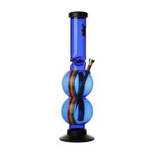 Load image into Gallery viewer, Coloured Acrylic Double Bubble Bong