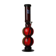 Load image into Gallery viewer, Coloured Acrylic Double Bubble Bong