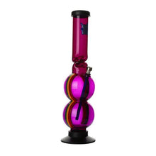 Load image into Gallery viewer, Coloured Acrylic Double Bubble Bong