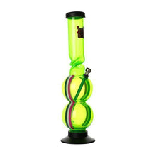 Load image into Gallery viewer, Coloured Acrylic Double Bubble Bong