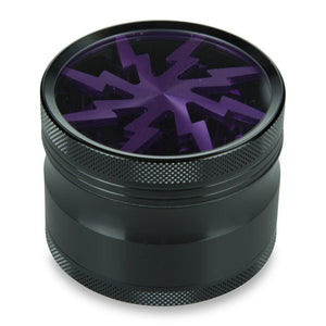 4 Part 2.5" Aluminium Thunderbolt Shred Grinder with Sifter